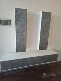 mobile soggiorno sospeso laccato 