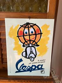 Cartellone pubblicitario originale vespa
