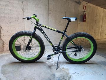Fat bike 4.0 bicicletta adulti nera e verde 