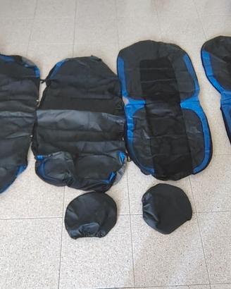 Set coprisedili auto universali nero/blu completo
