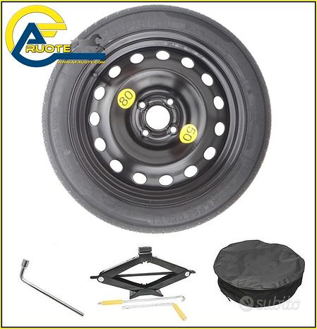 Kit ruotino di scorta fiat 135 80 r14 x 500 panda