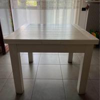 Tavolo quadrato artigianale allungabile in legno