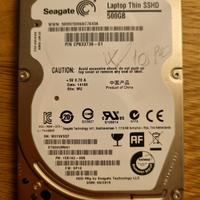 SSHD SEAGATE 500 GB per laptop