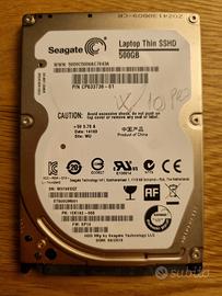 SSHD SEAGATE 500 GB per laptop