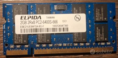Banco RAM 2 GB DDR2