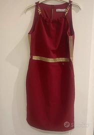 Abito rinascimento bordeaux oro-taglia M -elegante