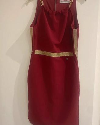 Abito rinascimento bordeaux oro-taglia M -elegante