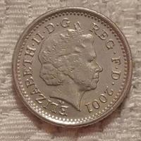 Moneta da 5 pence del 2001 Regina Elisabetta II 