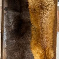 Pelliccia volpe intere – una argentata e una rossa