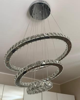 Lampadario effetto specchio