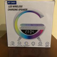 4 in 1 lampada, speaker, caricatore, sveglia