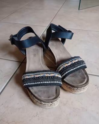Sandali Zeppa Bata – Stile Etnico/Boho – N. 37