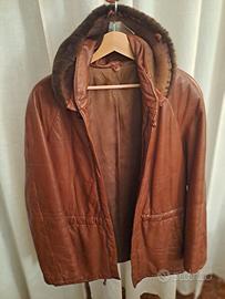 Giacca vintage in pelle anni 70-80s scout