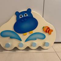 Appendiabiti  legno cameretta bimbi Azur Loppiano