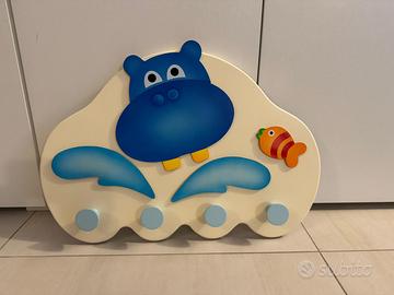 Appendiabiti  legno cameretta bimbi Azur Loppiano