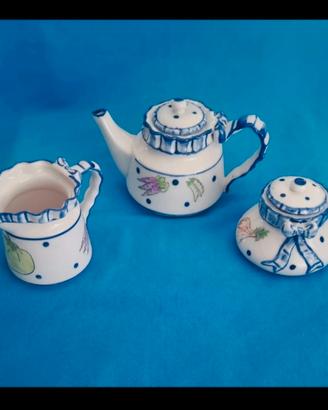 Teiera, Zuccheriera, Lattiera in CERAMICA