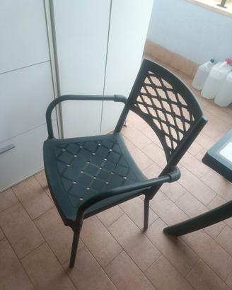 Sedie in tubolare di ferro
