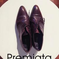 Scarpe Derby da uomo stringate in pelle 