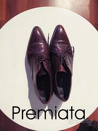 Scarpe Derby da uomo stringate in pelle 