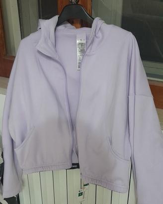 Felpa da donna con zip nuova taglia s