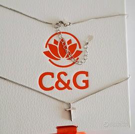 collana a croce argento 925