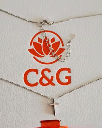 collana a croce argento 925