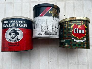 Scatole latta tabacco vintage