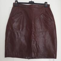 Gonna tubino vintage 100% pelle