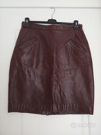 Gonna tubino vintage 100% pelle