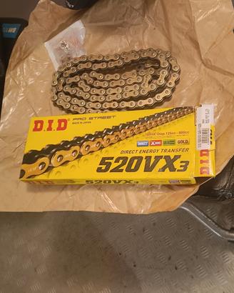 Catena nuova d.i.d 520 vx3 108 denti 