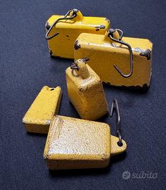 set5 pesi per macchine da maglieria gialli vintage