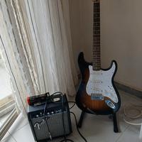 Kit chitarra elettrica Fender + ampl. Fender 