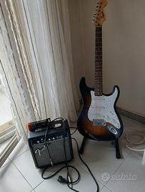 Kit chitarra elettrica Fender + ampl. Fender 
