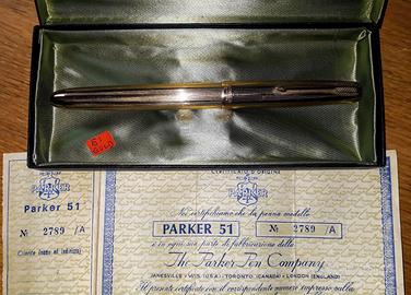 PENNA PARKER 51 STILOGRAFICA LAMINATA ORO 