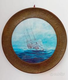 Piatto da parete in ceramica veliero Parchim