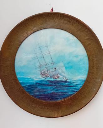 Piatto da parete in ceramica veliero Parchim