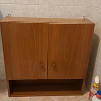 armadietto bagno legno 