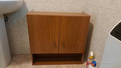 armadietto bagno legno 