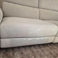 Divano 3 posti in alcanthara  grigio pwrla