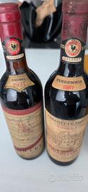 2 Bottiglie di chianti da collezione. 