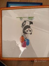 Quadretti punto croce bambini cameretta