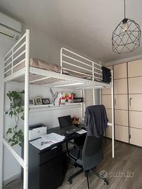 Letto singolo a soppalco