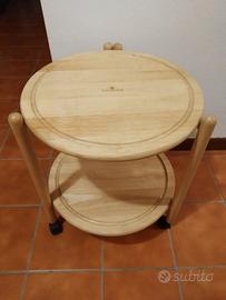 tavolino carrellino di legno