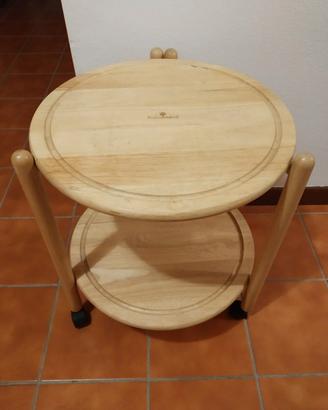 tavolino carrellino di legno