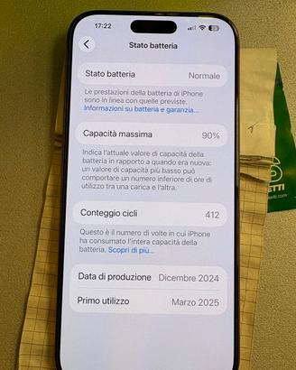 Iphone 16 promax 256 gb sabbia non trattabile