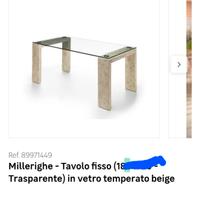 tavolo in vetro millerighe stones