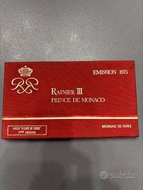 Set monete Rainier III 25° FDC anno con cofanetto
