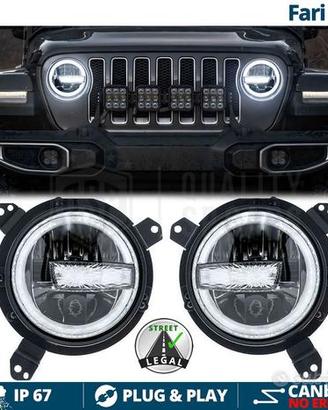 FARI LED Per JEEP WRANGLER JL Angel Eyes OMOLOGATI