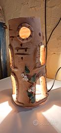 Lampada torre terracotta H30cm per hobbistica