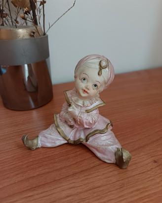 Statuetta in Ceramica Pierrot  Pagliaccio genio